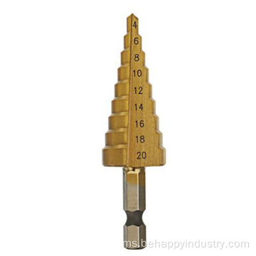 3pcs Inch Hex HSS Step Drill